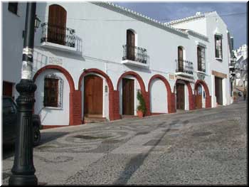 Main street of old Frigiliana - we continue past the line of tourist shops and up the hill.