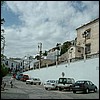 Last parking area for old village - castle/factory on the right, Main Street straight ahead. We start walking up to the villa...