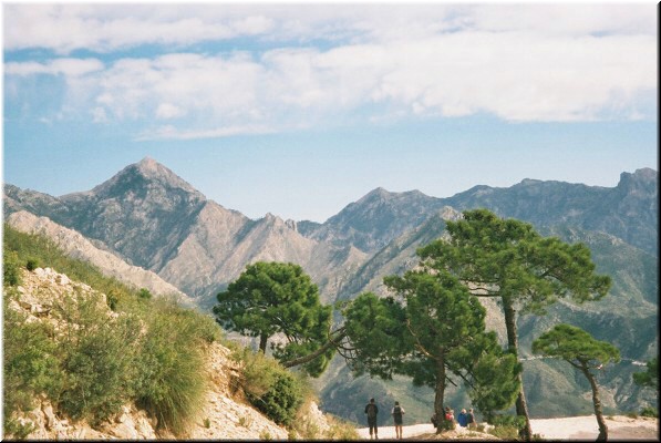 4/20/2003 - Drove back roads from Frigiliana over the ridge to Lake Vinuela, through spectacular mountain scenery