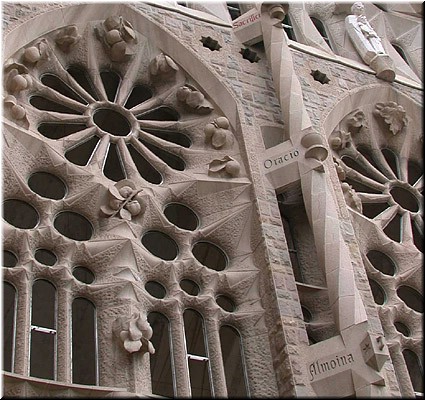 Nativity facade. Plant material. Words. 