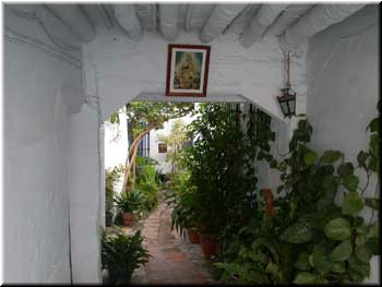 Frigiliana - yet another doorway, with holy picture. You see a lot of holy pics and icons in Spain.