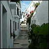 Frigiliana - typical stepped street in old village.