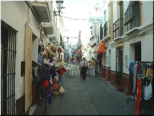 Nerja - a typical street. It's a little touristy.