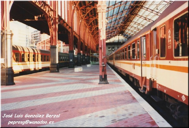 Got off the train on this platform in the North Station in Madrid. Then we went to the airport and flew home.