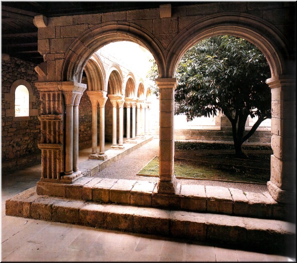 The cloister of the Poblet abbey, where the monks washed their hands and refreshed their spirits