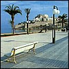 Paseo and castle in Peniscola